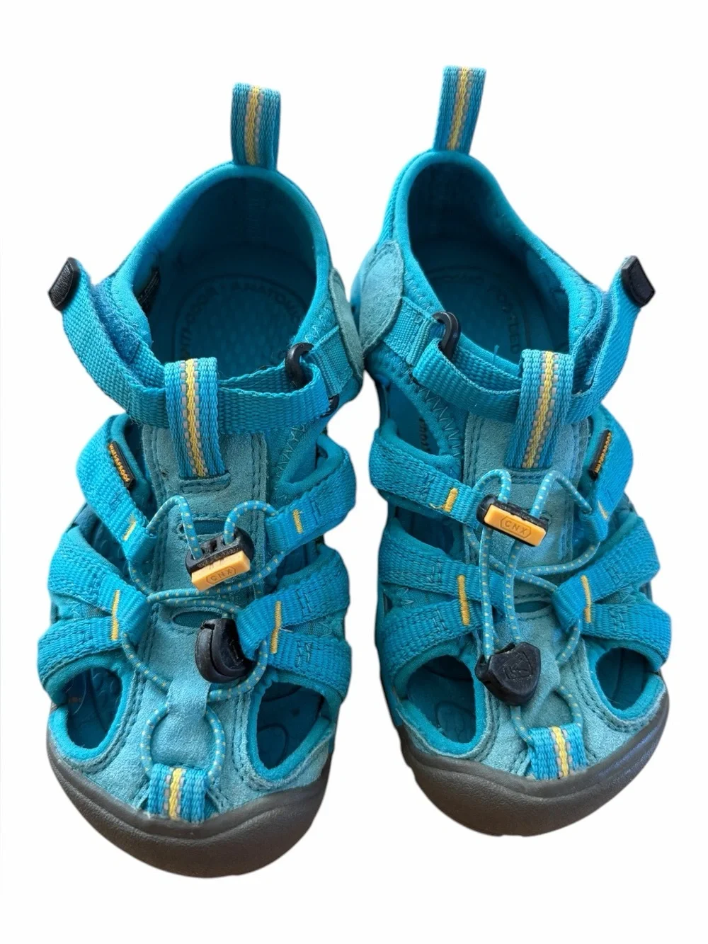 Keen Seacamp II CNX Water Hiking Sandals Toddlers Boys Girls Size 12 Blue Teal